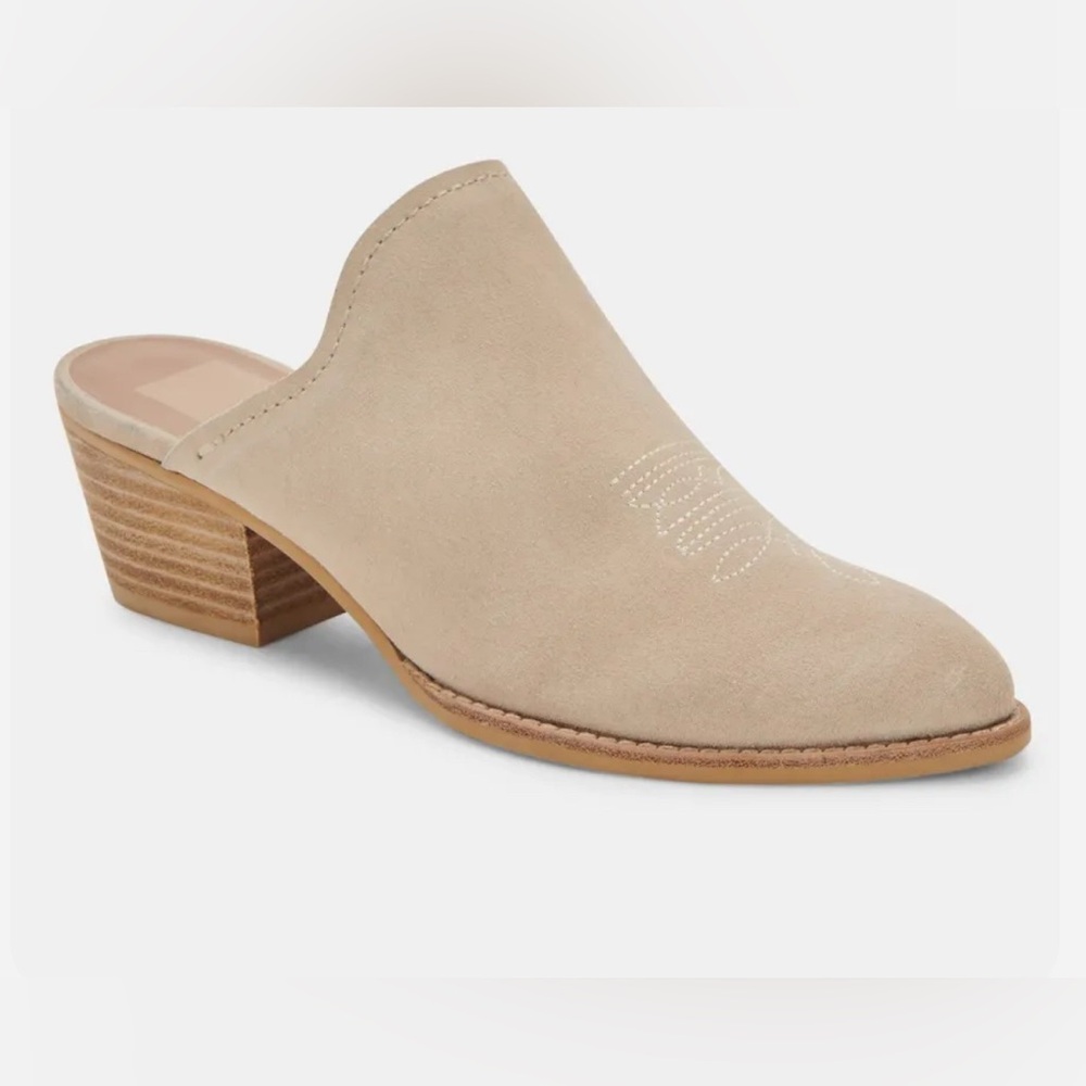 Dolce Vita Shilo Western Suede Mules - Dune